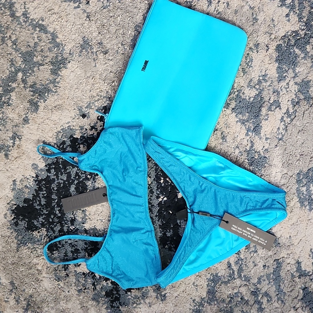 Stevie Sparkle normal bottom Swimsuit Set with Bag.